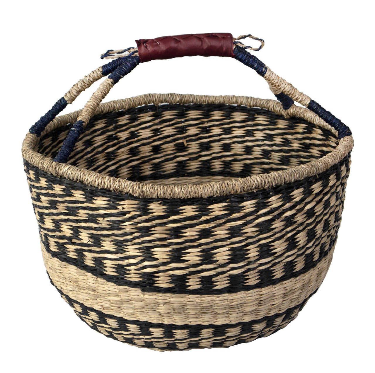 Bolga Basket.Woven Picnic & Market Baskets - Rubbish Restyled