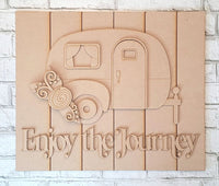 Thumbnail for Camper Enjoy the Journey 3-D Layered Wood Blank - Rubbish Restyled