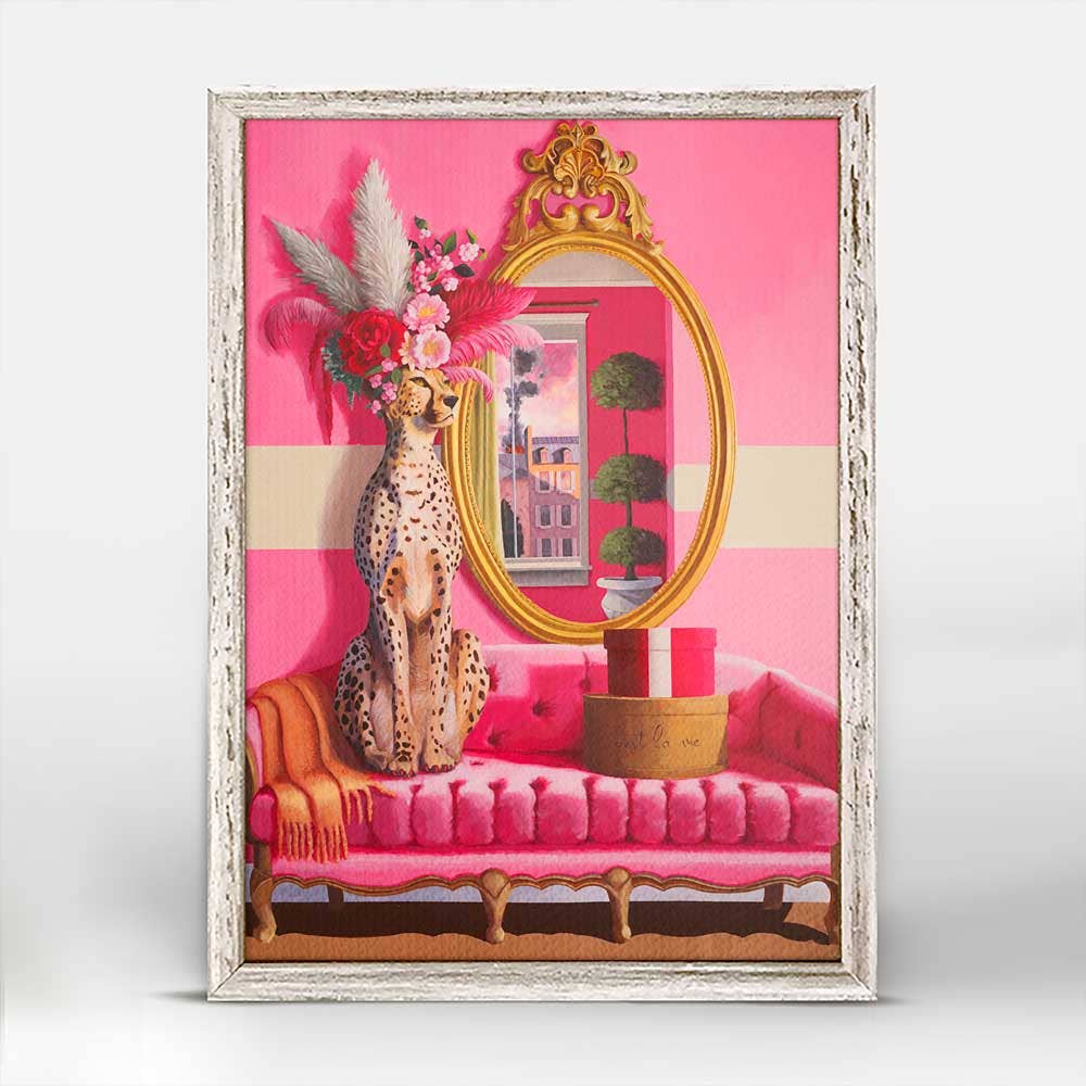 C'est La Vie Cheetah by Heather Gauthier Art Framed Canvas - Rubbish Restyled