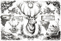 Thumbnail for Christmas Stag | Jami Ray Vintage Decoupage Paper - Rubbish Restyled