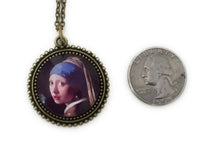 Thumbnail for Classic Art Series - Girl with The Pearl Earring Necklace - Rubbish Restyled