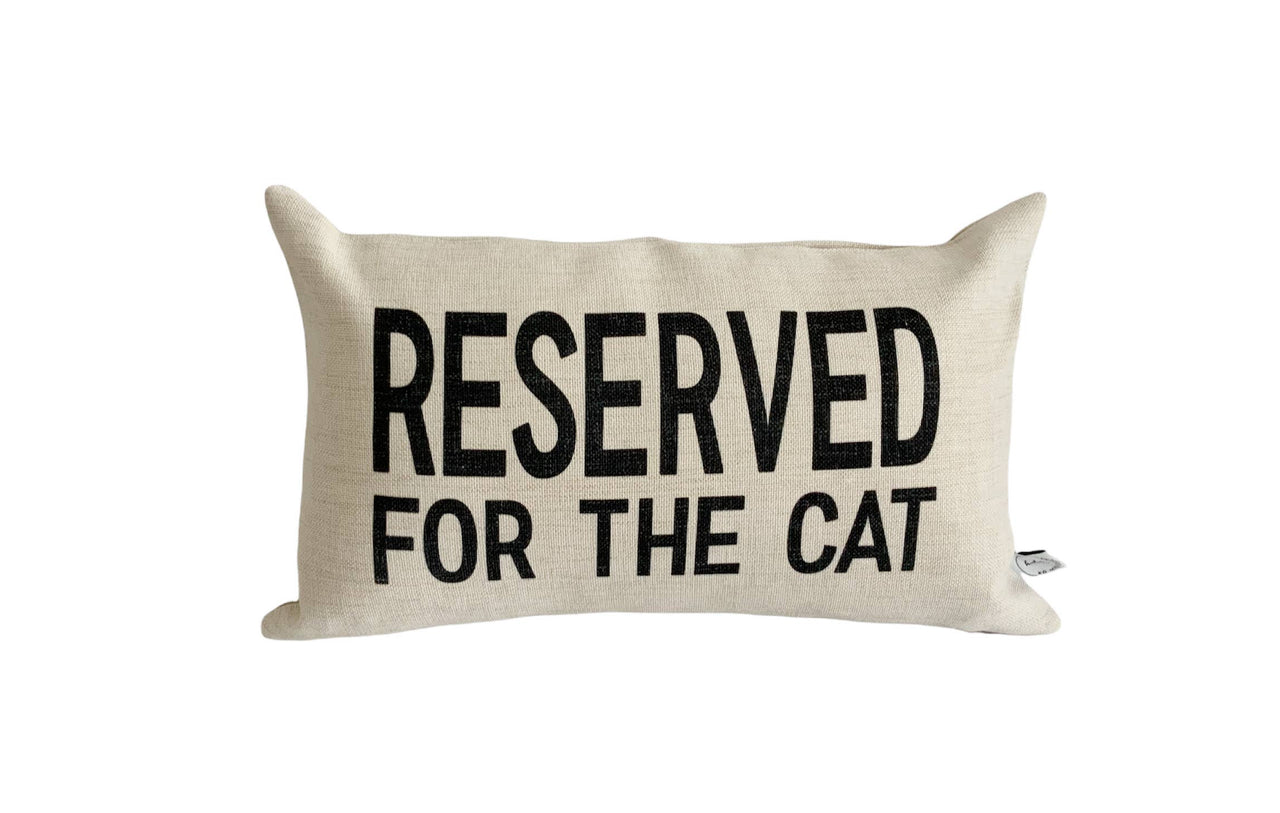 Reserved for the Cat  Pillow