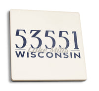 Thumbnail for Lake Mills, Wisconsin Zip Code Ceramic Coaster