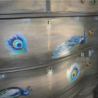 Thumbnail for Tutorial How to paint furniture,  Peacock Dreams -learn to create this finish by blending and adding transfers.