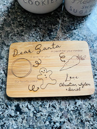 Thumbnail for Dear Santa custom name engraved tray