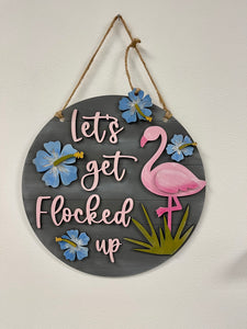 Flamingo Let’s get flocked up Sign In - Person Workshop