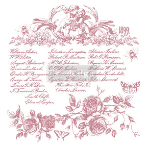 FLORAL SCRIPT  – 12×12 CLEAR CLING REDESIGN DECOR CLEAR-CLING STAMPS –