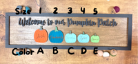 Thumbnail for Welcome to our Pumpkin Patch Shelf Sitter Customized - See full ordering instuctions at bottom