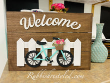 Load image into Gallery viewer, Pallet Welcome Bicycle Sign In - Person Workshop

