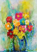 Load image into Gallery viewer, Karen&#39;s Technicolour Bouquet  - Mint By Michelle Decoupage
