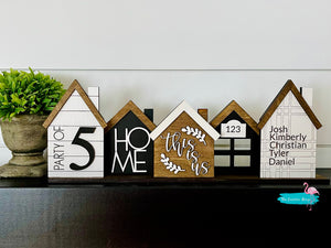Interchangeable Mini Houses Shelf Sitter Customized - See full ordering instuctions at bottom