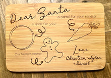 Load image into Gallery viewer, Dear Santa custom name engraved tray
