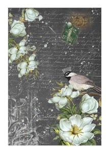 Summer Bird 20" x 30" - Roycycled Treasures Decoupage Tissue Papers