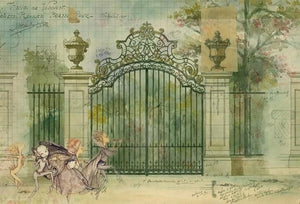 Fairy Gate 20" x 30" Roycycled Treasures Decoupage Tissue Papers -