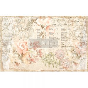 Floral Parchment - Decoupage Decor Tissue - Redesign With Prima
