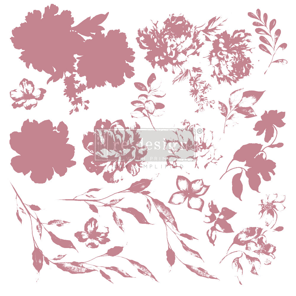 SWEET BLOSSOMS – 12×12 CLEAR CLING REDESIGN DECOR CLEAR-CLING STAMPS –