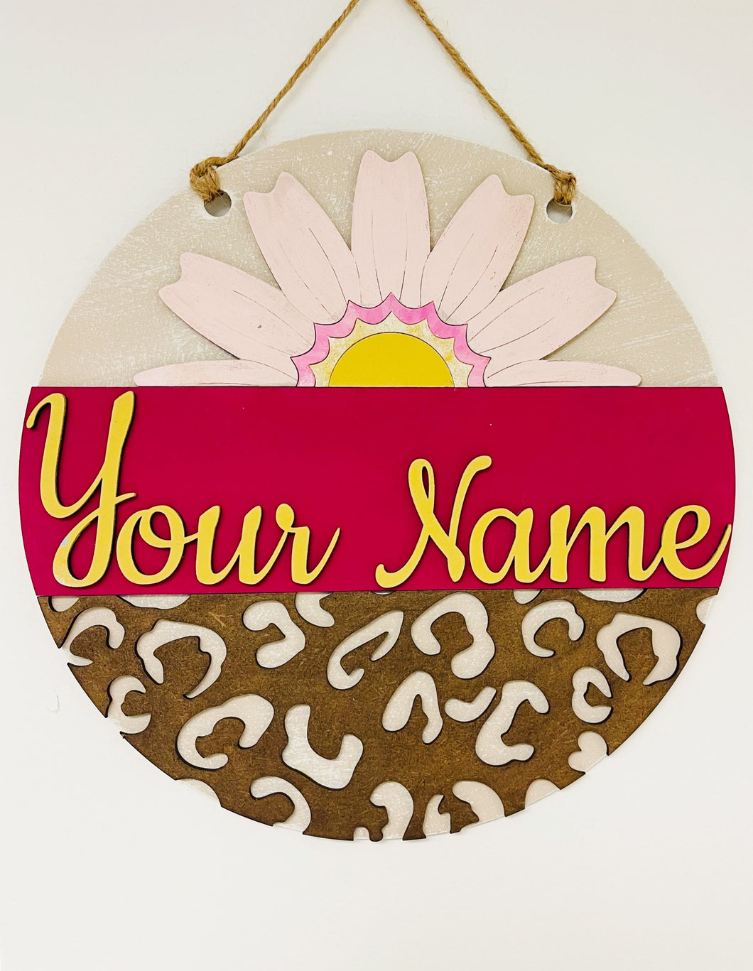 Your name Leopard Flower Sign In - Person Workshop