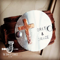 Thumbnail for GRIT AND GRACE Distressed Leather Cuff 004X