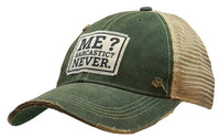 Thumbnail for Me? Sarcastic? Never Distressed Trucker Cap