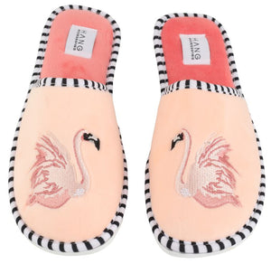 Flamingo Foldable Slippers & Pouch Set