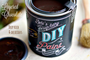 Layered Chocolate DIY Paint by Debi's Design Diary
